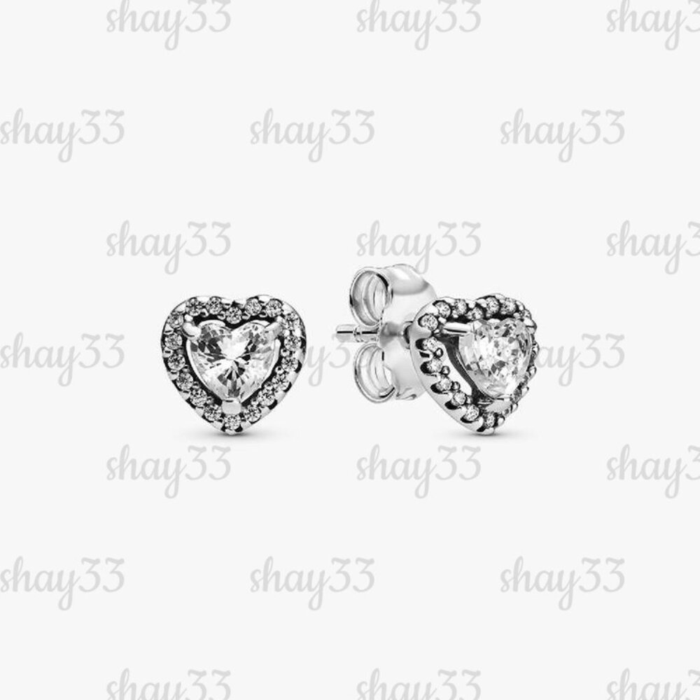 Pandora Elevated Heart Stud Earrings